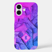 モノグラムピンクマゼンタパープルブルーグラデーション抽象芸術 Case-Mate iPhoneケース (裏面)