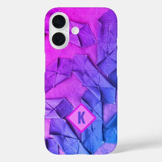 モノグラムピンクマゼンタパープルブルーグラデーション抽象芸術 Case-Mate iPhoneケース (裏面)