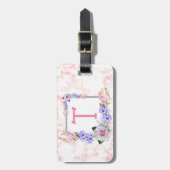モノグラムピンクローズマーブル ラゲッジタグ (正面縦)