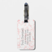 モノグラムピンクローズマーブル ラゲッジタグ (裏面縦)