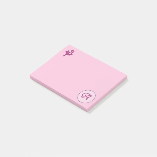 モノグラムピンクローズA ポストイット (アングル)