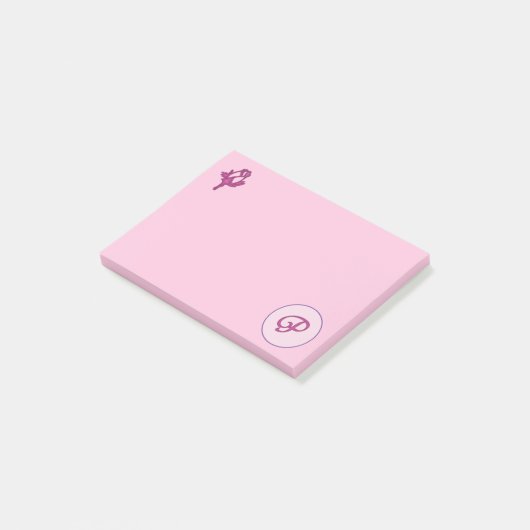 モノグラムピンクローズP ポストイット (アングル)