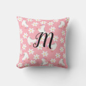 モノグラムピンクローラースケートのローラースケーターの贈り物 クッション (正面)