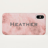 モノグラムピンク大理石背景 Case-Mate iPhoneケース (裏面(横))