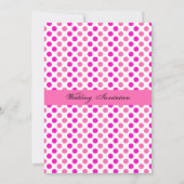 モノグラムピンク水玉模様パタ結婚ーン 招待状 (裏面)