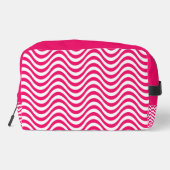 モノグラムピンク白の波状ストライプのサイケデリック ドップキット (裏面)