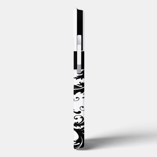 モノグラムピンク白黒ストライプのダマスクiPadエア Case-Mate iPhoneケース (裏面 / 左)