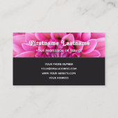 モノグラムピンク花花屋ウェディングプランナー灰色 名刺 (裏面)