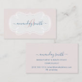 モノグラムピンク赤面ブロガーのインフルエンサーベビー 名刺 (正面/裏面)