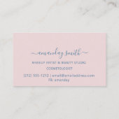 モノグラムピンク赤面粉末ブロガー王室の枠 名刺 (裏面)