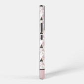 モノグラムピンク金ゴールド白黒大理石幾何学模様 SAMSUNG GALAXYケース (右側面)