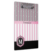 モノグラムピンク、白、黒 クリップボード (右)