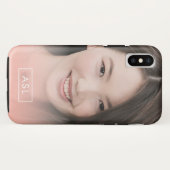 モノグラムピーチオーバーレイ独身の写真 Case-Mate iPhoneケース (裏面(横))