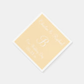 モノグラムピーチクラッシーカラーコーディネートナプキンス スタンダードカクテルナプキン (角)