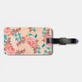 モノグラムピーチフローラ水彩模様 ラゲッジタグ (裏面横)