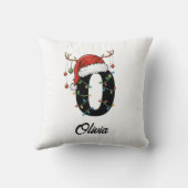 モノグラムファミリークリスマス〔雄ジカの〕枝角サンタ クッション (裏面)