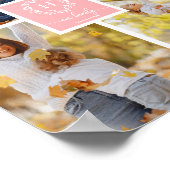 モノグラムファミリーフォトコラージホームデコール ポスター (角)