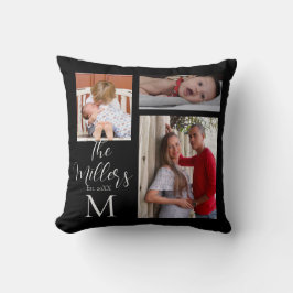 モノグラムファミリーフォトコラージュカスタマイズ クッション