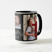 モノグラムファミリーフォトコラージュパーソナライズされた マグカップ (正面右)