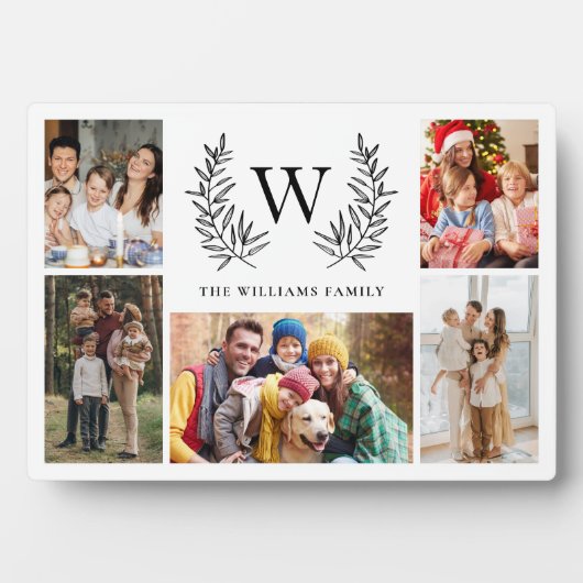 モノグラムファミリーフォトコラージュ フォトプラーク (正面)