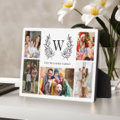 モノグラムファミリーフォトコラージュ フォトプラーク