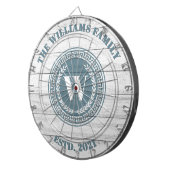 モノグラムファミリー名ヴィンテージクレスト ダーツボード (正面右)