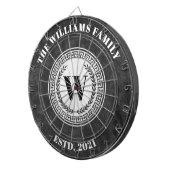 モノグラムファミリー名ヴィンテージクレスト ダーツボード (正面右)