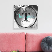 モノグラムファミリー名写真 キャンバスプリント (インサイチュ (リビング))