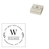 モノグラムファミリー姓リース差出人住所 ラバースタンプ (押印)