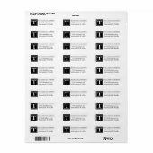 モノグラムファミリー差出人住所ラベル ラベル (フルシート)