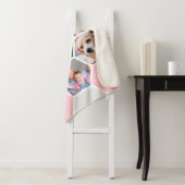 モノグラムファミリ名ジオメトリック6フォトコラージュ シェルパブランケット (インサイチュ)