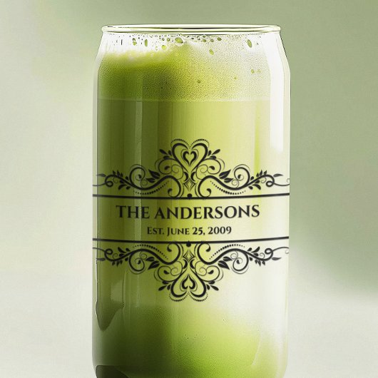 モノグラムファミリ名華美の日付 ガラス缶