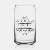 モノグラムファミリ名華美の日付 ガラス缶 (正面)