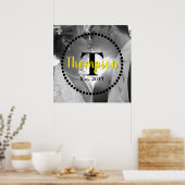 モノグラムファミリ名 ポスター (キッチン)