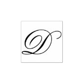 モノグラムファンシースクリプト文字D ラバースタンプ (インプリント)