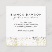 モノグラムファンシースクリプト金ゴールドグランジ スクエア名刺 (裏面)