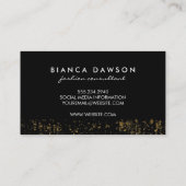 モノグラムファンシースクリプト金ゴールドグランジ 名刺 (裏面)