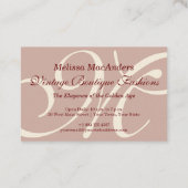 モノグラムファンシーバフランスのルガンディヴィンテージブティック 名刺 (裏面)