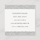 モノグラムファンシーパターン スクエア名刺 (裏面)