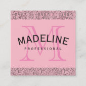 モノグラムファンシーパターン スクエア名刺 (正面)