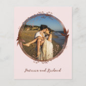 モノグラムファンシー予算結婚式招待状なし (裏面)