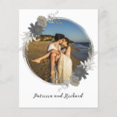 モノグラムファンシー予算結婚式招待状なし (裏面)