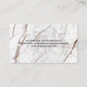 モノグラムファンシー付きフレーム |白大理石 名刺 (裏面)
