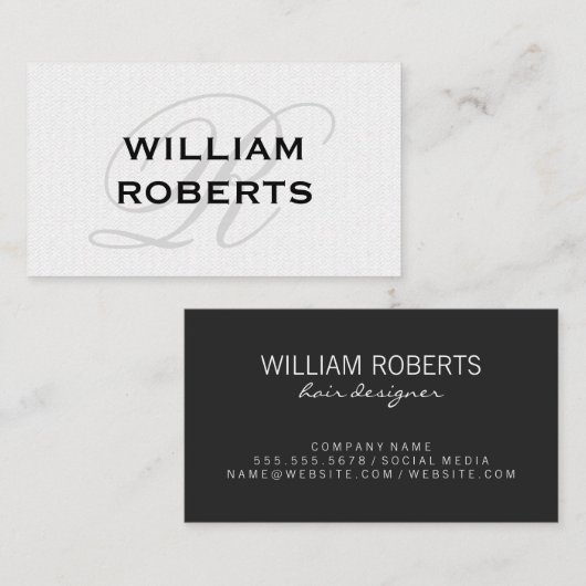 モノグラムファンシー波形 名刺 (正面/裏面)