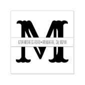 モノグラムファンシー自己インク入力アドレスゴム印 セルフインキングスタンプ (デザイン)