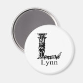 モノグラムファンシー: Lynn マグネット (正面/裏面)