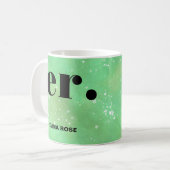 モノグラムファンタジースタイリッシュ水モダン色 コーヒーマグカップ (正面左)