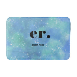 モノグラムファンタジースタイリッシュ水モダン色 バスマット