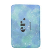 モノグラムファンタジースタイリッシュ水モダン色 バスマット (正面縦)