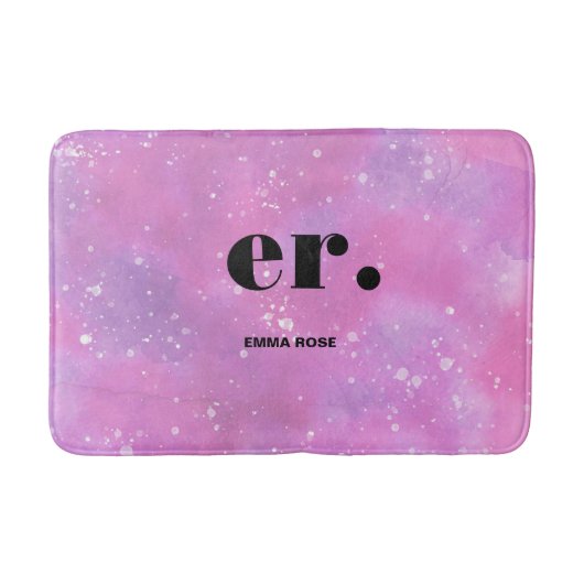 モノグラムファンタジースタイリッシュ水モダン色 バスマット (正面)